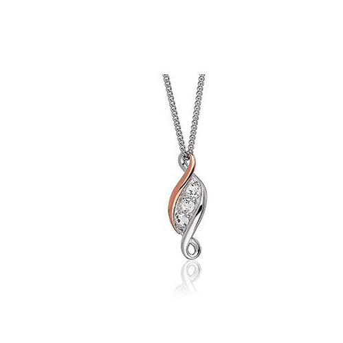 Ladies Silver and Gold Past, Present, Future Pendant 3SPPFP
