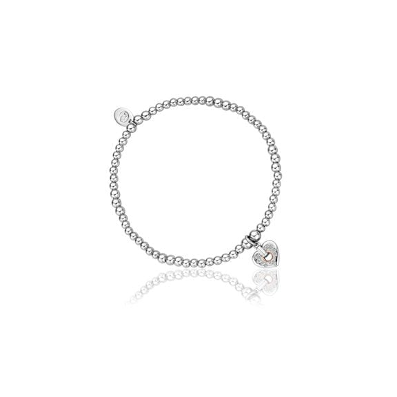 Ladies Silver and Gold Cariad Sparkle Affinity Bracelet 3SBB85S