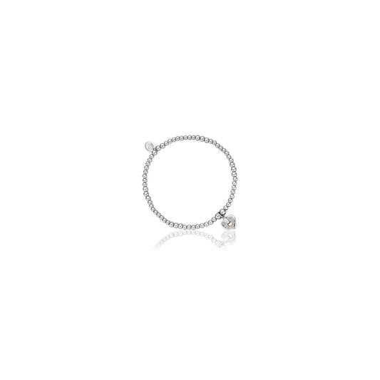 Ladies Silver and Gold Cariad Sparkle Affinity Bracelet 3SBB85S