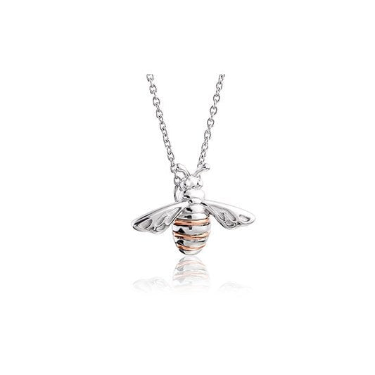 Ladies Silver and Welsh Gold Honey Bee Pendant 3SHNBP