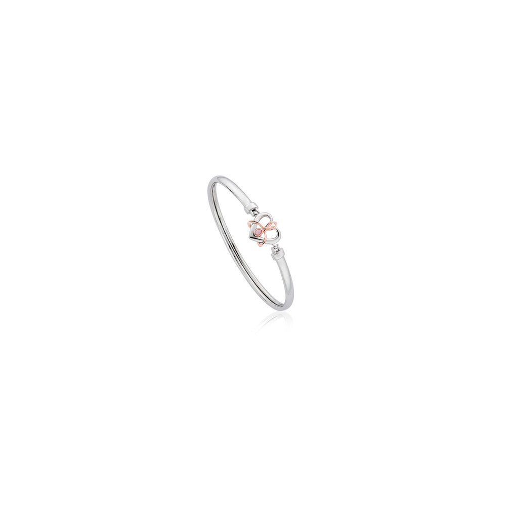 Ladies Silver and Welsh Gold Dwynwen Opal Bangle 3SDWB
