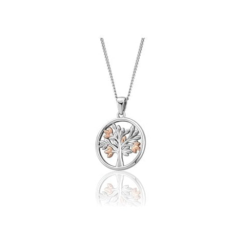 Ladies Silver and Gold Tree of Life Circle Pendant 3SNTLCP