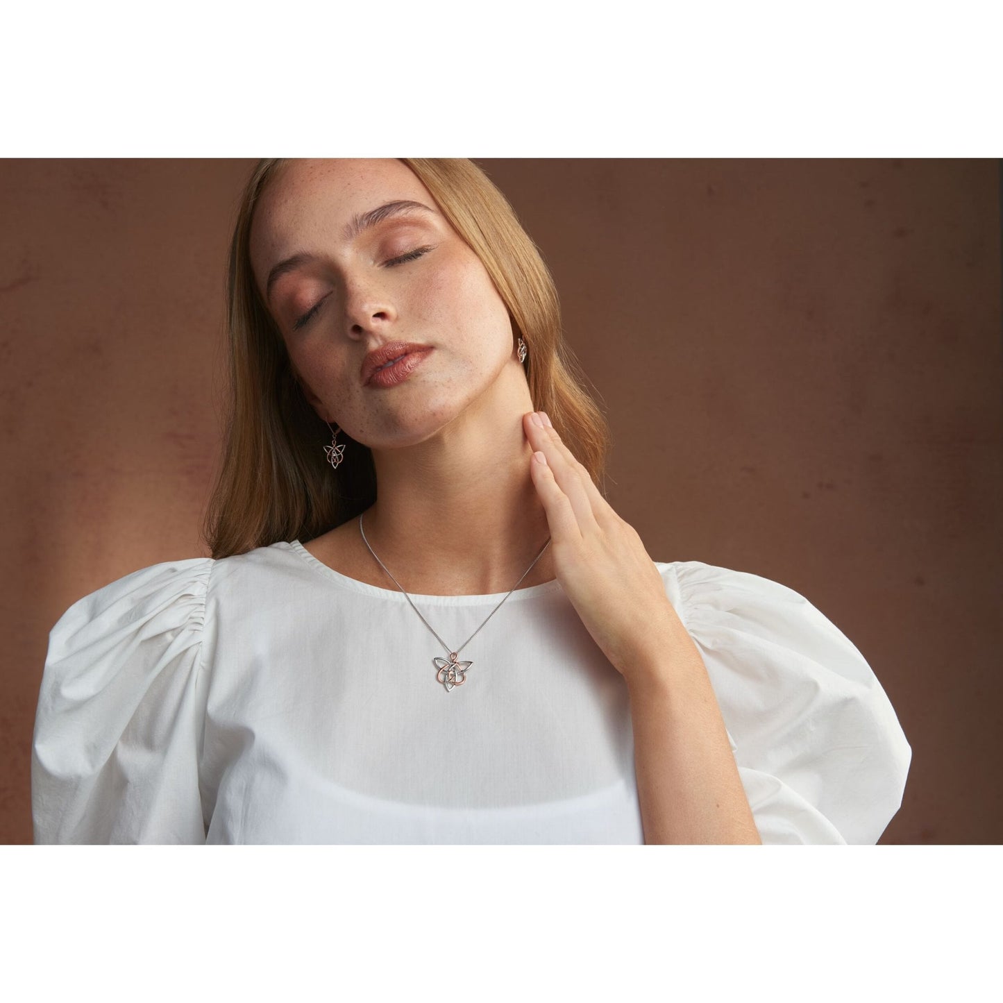Ladies Silver and Gold Fairies Of The Mine Pendant 3SETL0233