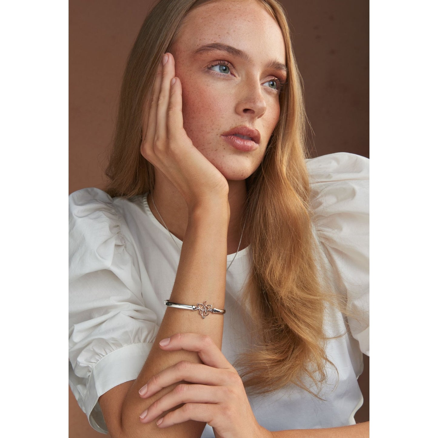 Ladies Silver and Gold Fairies Of The Mine Bangle 3SETL0230