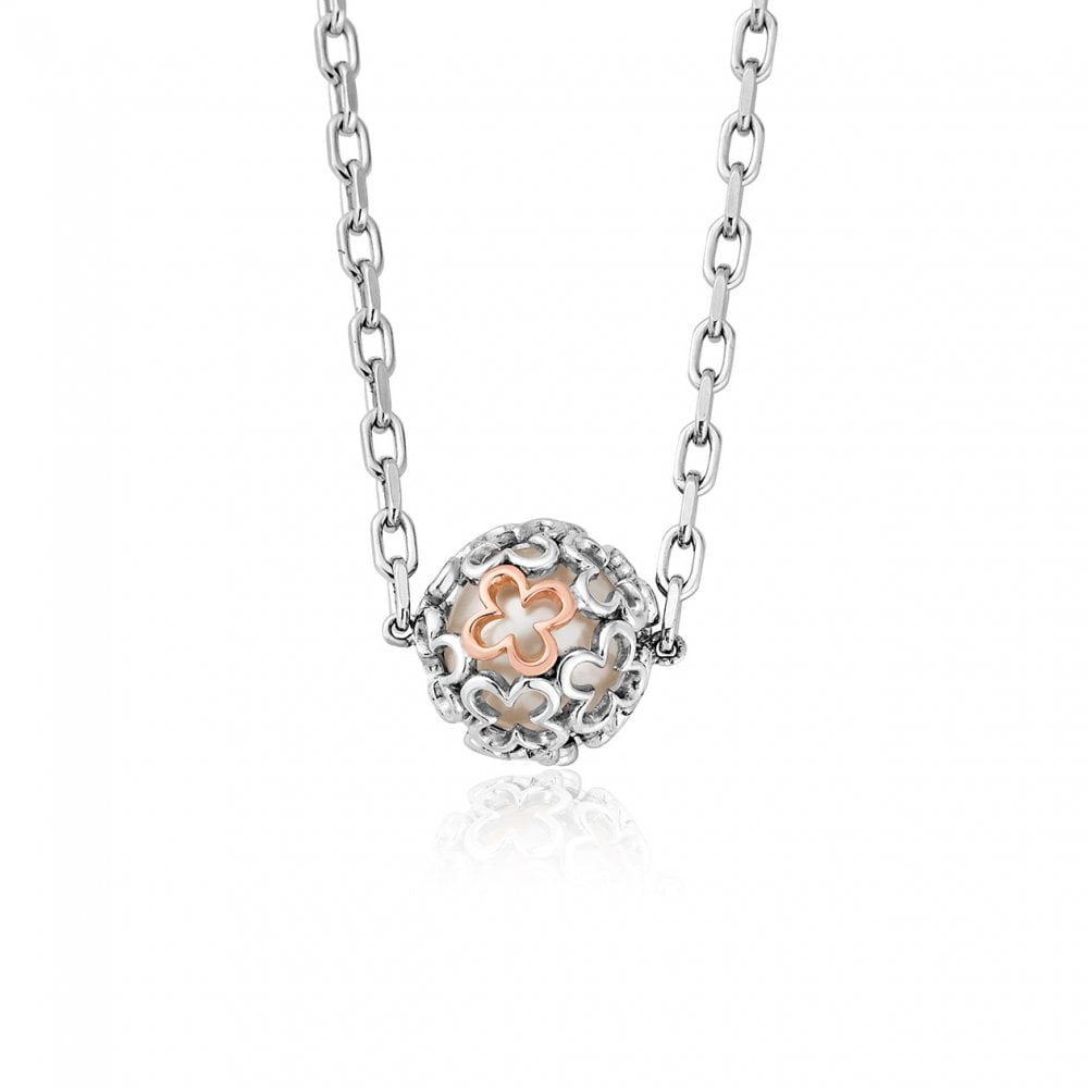 Silver and Gold Tudor Court Spherical Pearl Necklace 3STDC0337
