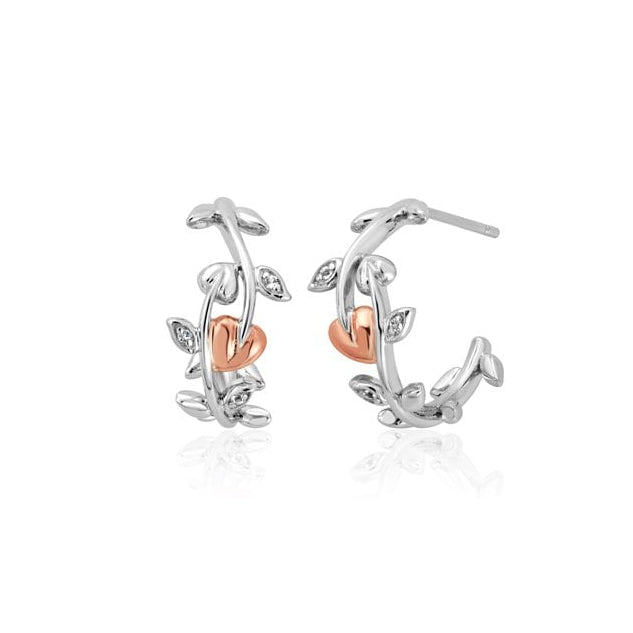 Ladies Silver and Gold Vine Of Life Earrings 3STOL0235