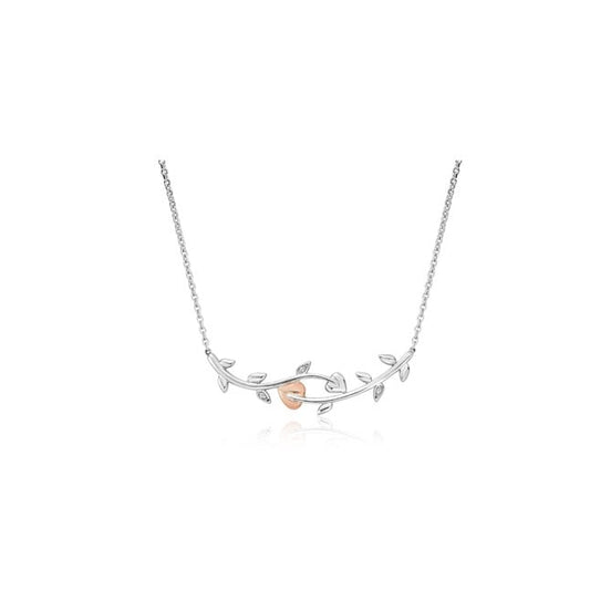 Ladies Silver and Gold Vine Of Life Topaz Necklace 3STOL0237