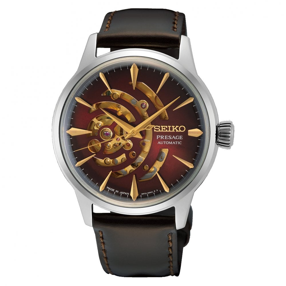 Presage Cocktail Time Automatic Strap Watch Red Brick SSA457J1