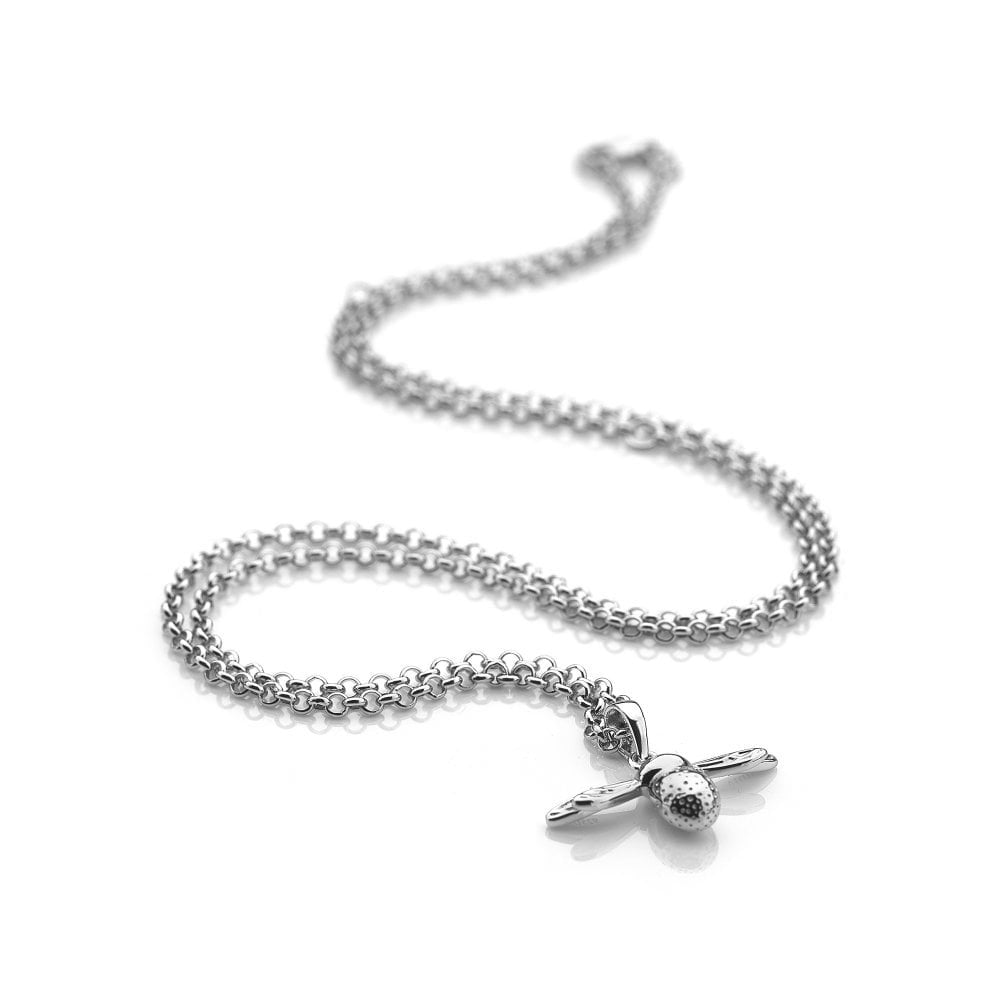 Ladies Sterling Silver Diamond Set Natural Bee Pendant DP565