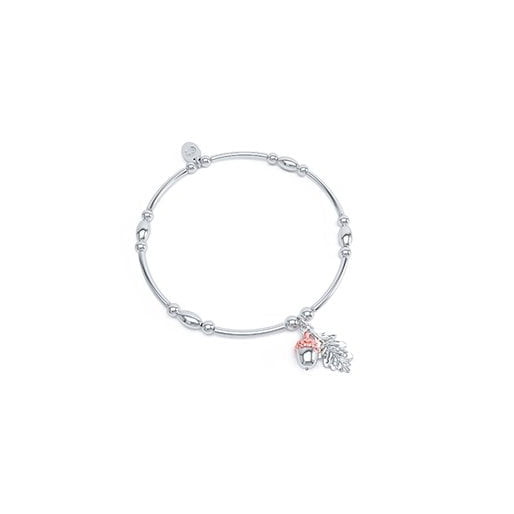 Ladies Silver and Gold Royal Oak Leaf Affinity Bracelet 3SBB125R