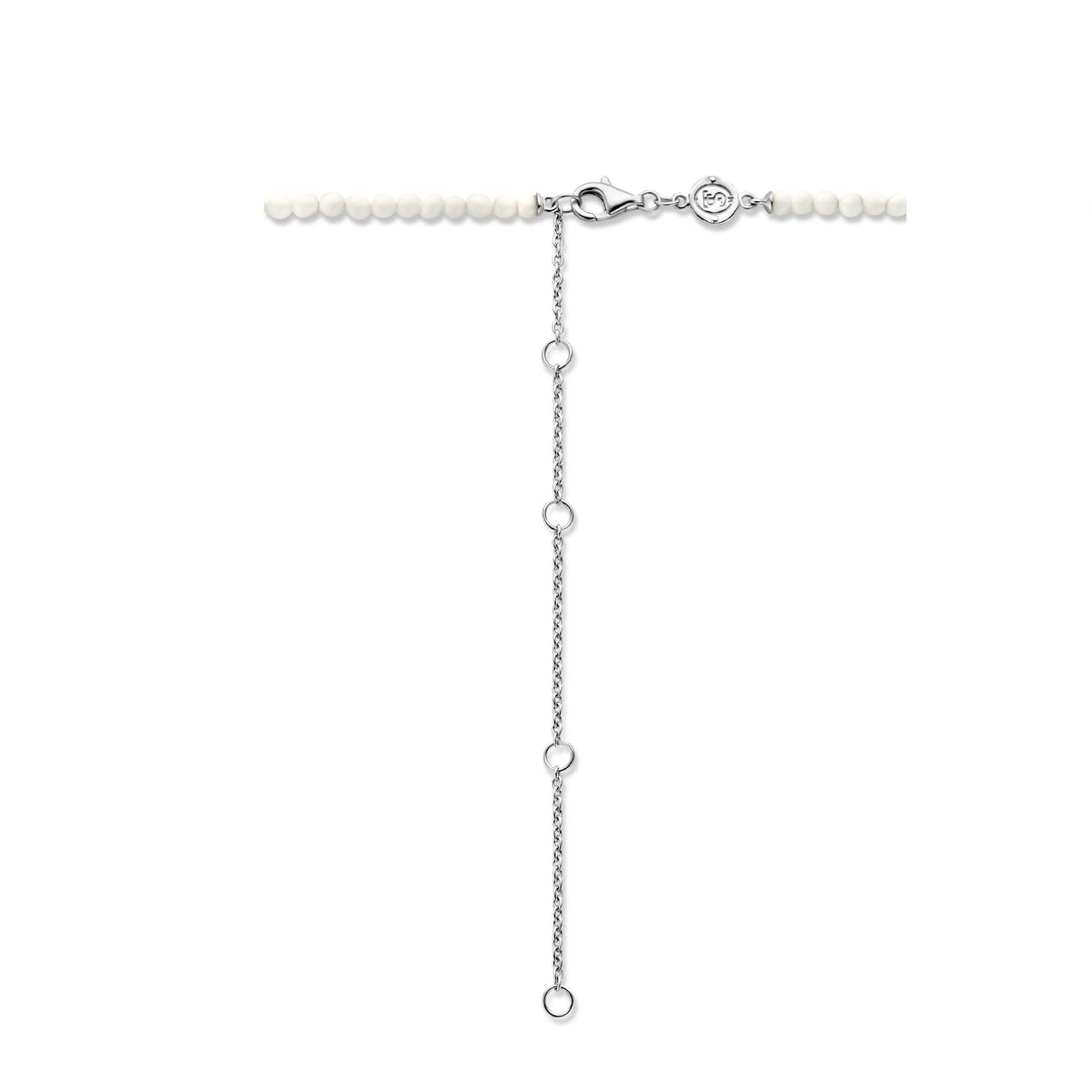 Ti Sento Milano Silver White Bead Necklace 3962WA