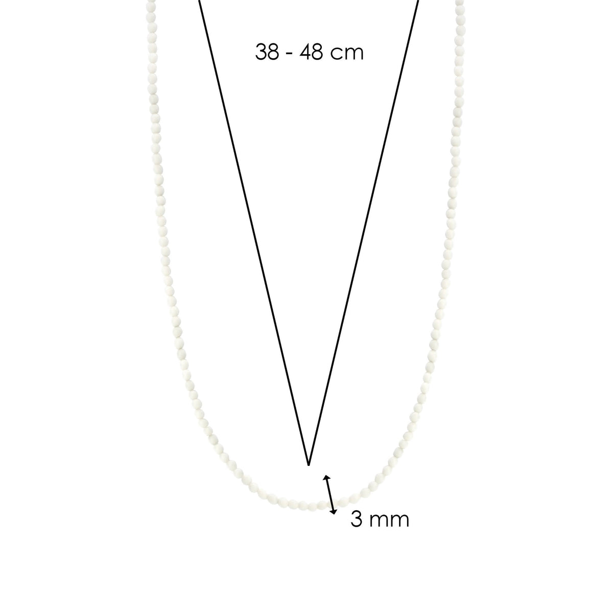 Ti Sento Milano Silver White Bead Necklace 3962WA
