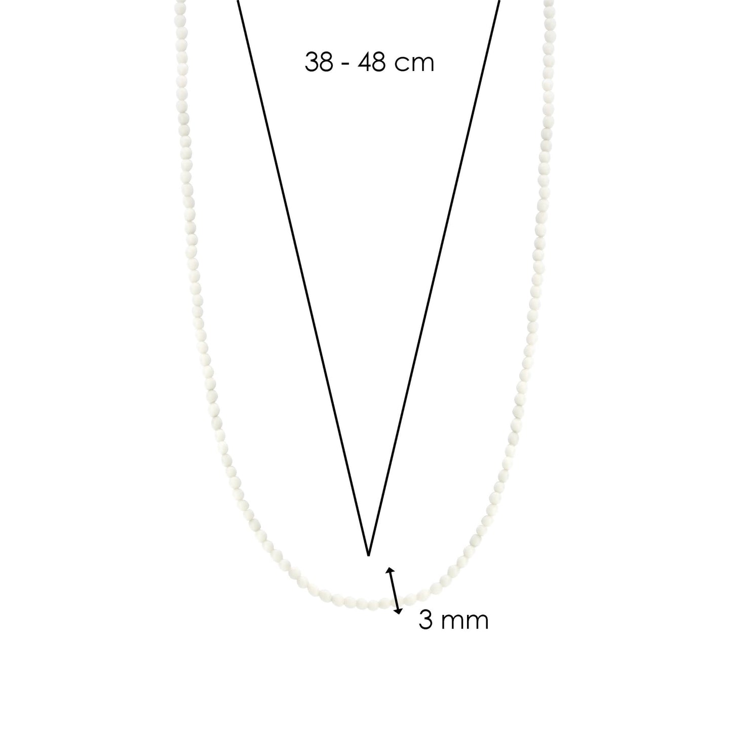 Ti Sento Milano Silver White Bead Necklace 3962WA