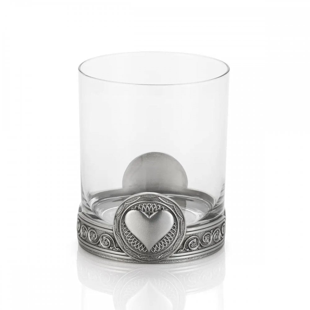 Pewter Hearts Whisky Tumbler 0124010
