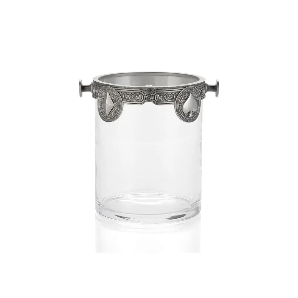 Pewter & Glass Ace Ice Bucket Height 15cm 0129006