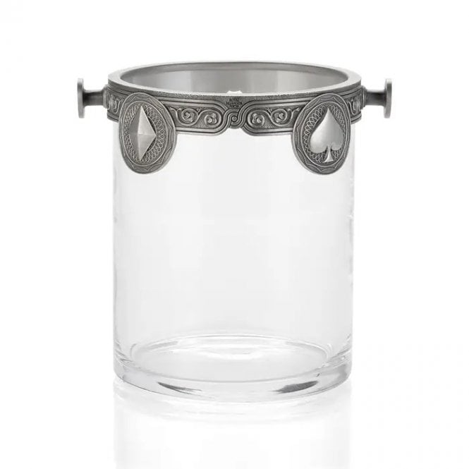Pewter & Glass Ace Ice Bucket Height 15cm 0129006