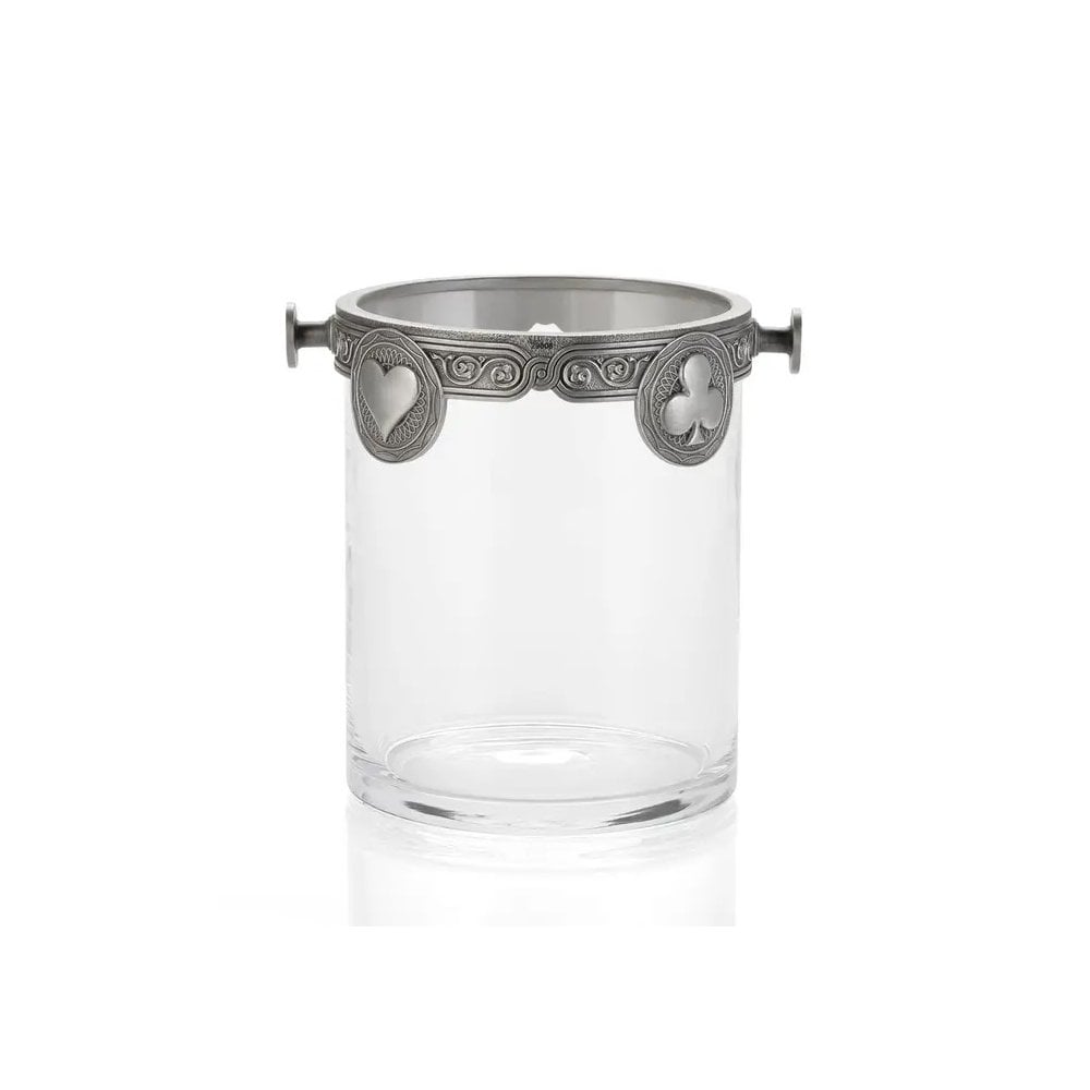 Pewter & Glass Ace Ice Bucket Height 15cm 0129006