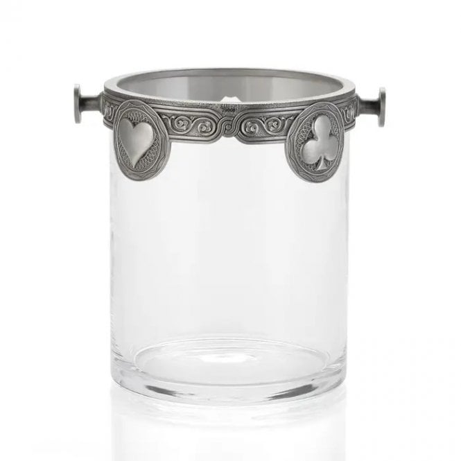 Pewter & Glass Ace Ice Bucket Height 15cm 0129006