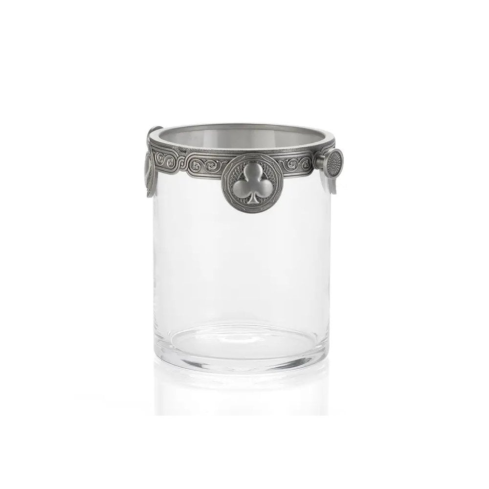 Pewter & Glass Ace Ice Bucket Height 15cm 0129006