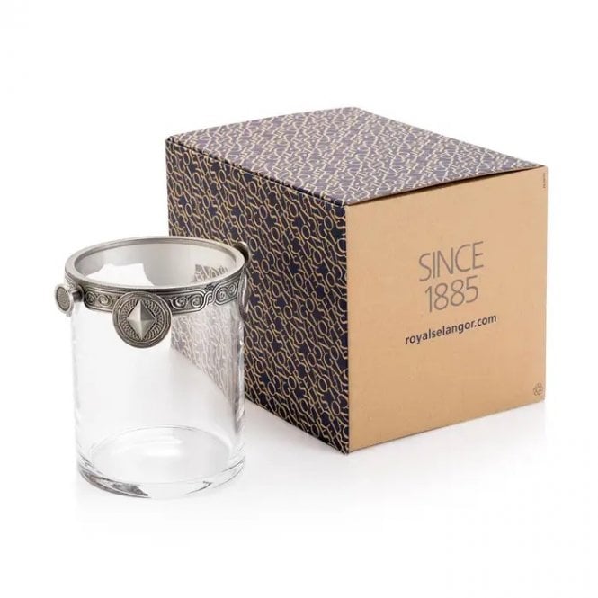 Pewter & Glass Ace Ice Bucket Height 15cm 0129006