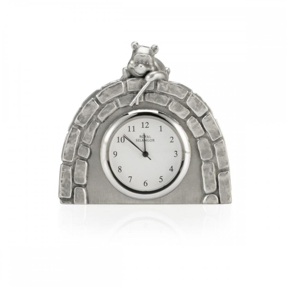 Royal Selangor Pewter Poohsticks Table Clock 0140001