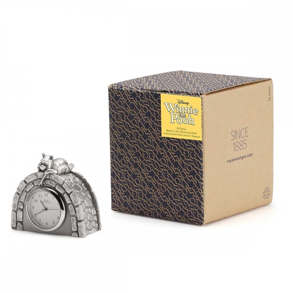 Royal Selangor Pewter Poohsticks Table Clock 0140001
