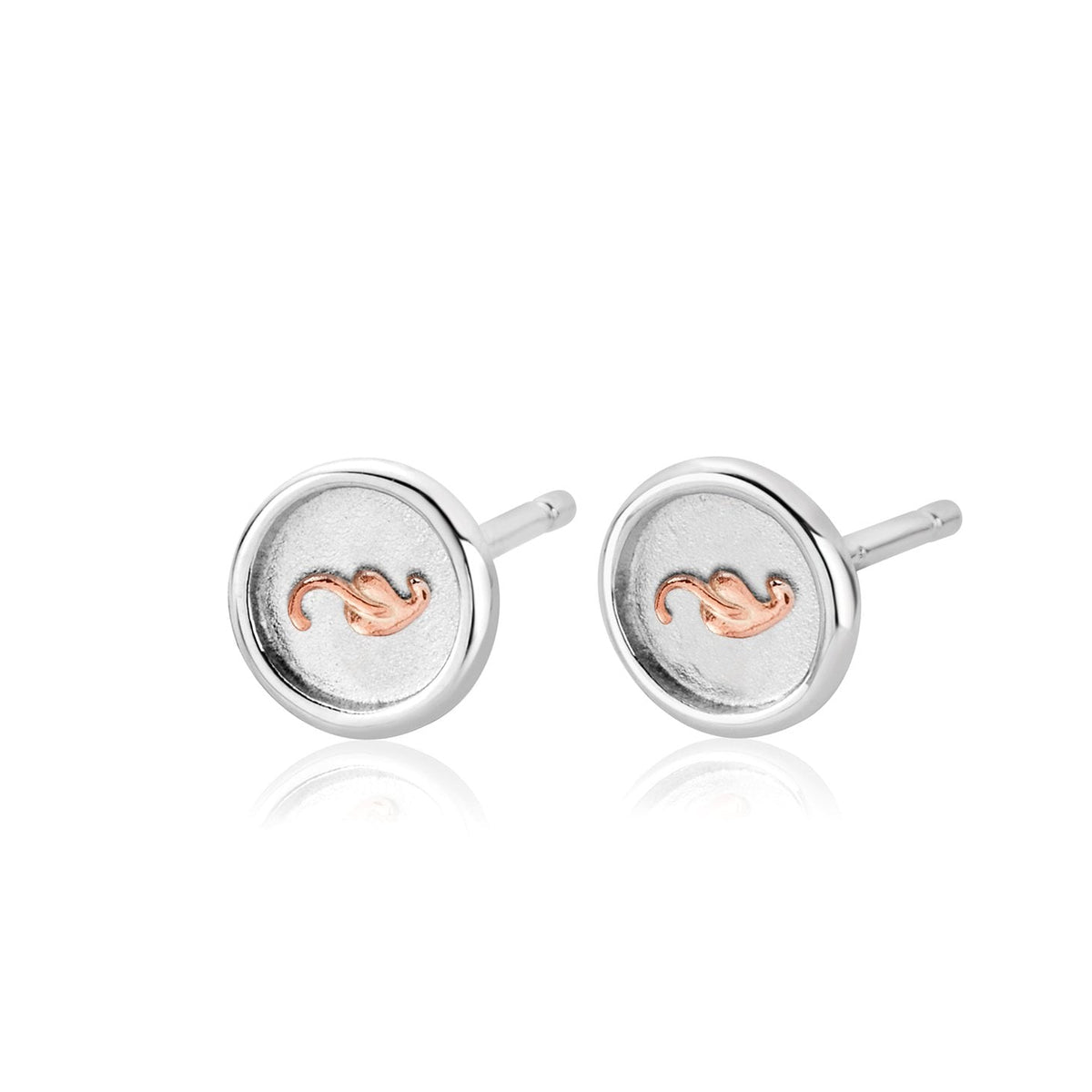 Silver & Welsh Gold Tree of Life Insignia Earrings 3STOL0604