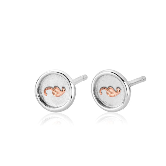 Silver & Welsh Gold Tree of Life Insignia Earrings 3STOL0604