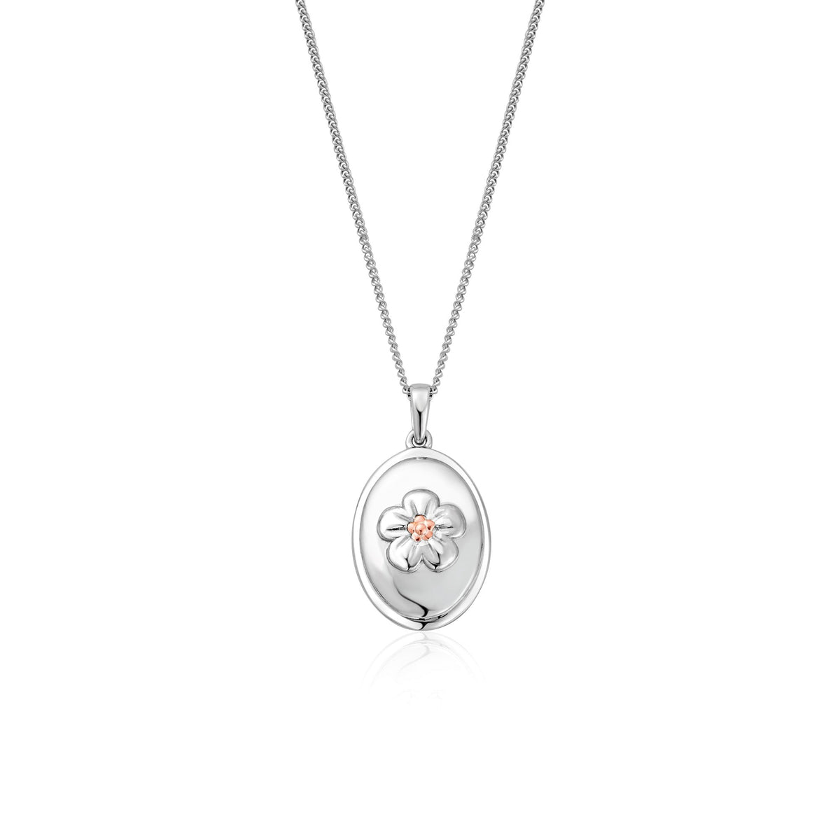 Ladies Silver & Welsh Gold Forget Me Not Pendant 3SFMN0619
