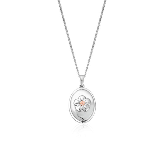 Ladies Silver & Welsh Gold Forget Me Not Pendant 3SFMN0619