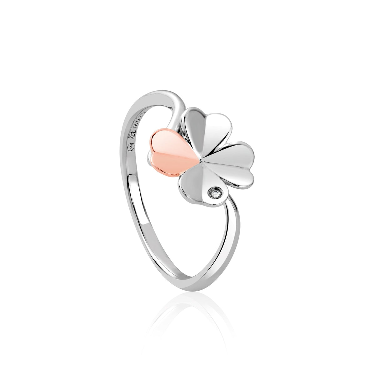 Ladies Silver & Welsh Gold Pob Lwc Ring 3SLCL0609