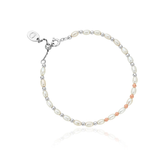 Ladies Silver Welsh Gold Beachcomber Pearl Bracelet 3SBCH0629