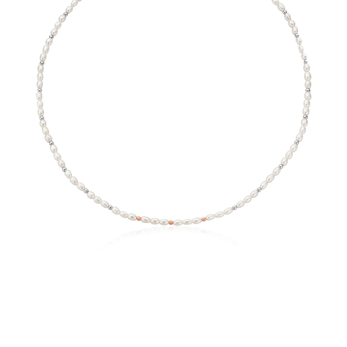 Ladies Silver & Welsh Gold Beachcomber Pearl Necklace 3SBCH0631
