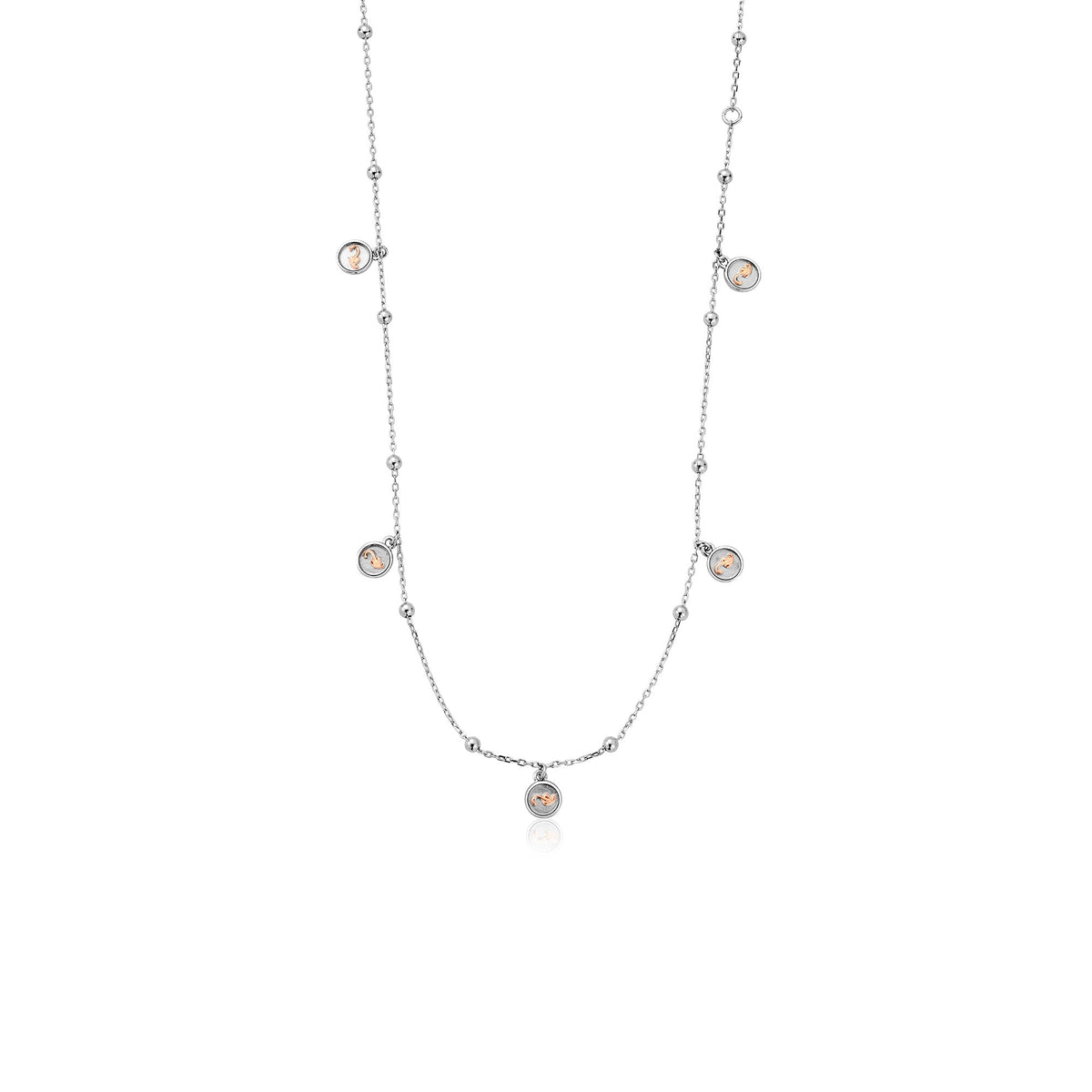 Silver & Welsh Gold Tree Of Life Insignia Necklace 3STOL0603