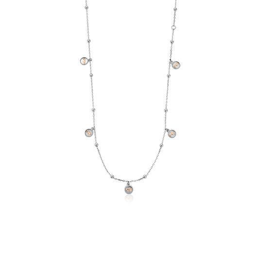 Silver & Welsh Gold Tree Of Life Insignia Necklace 3STOL0603
