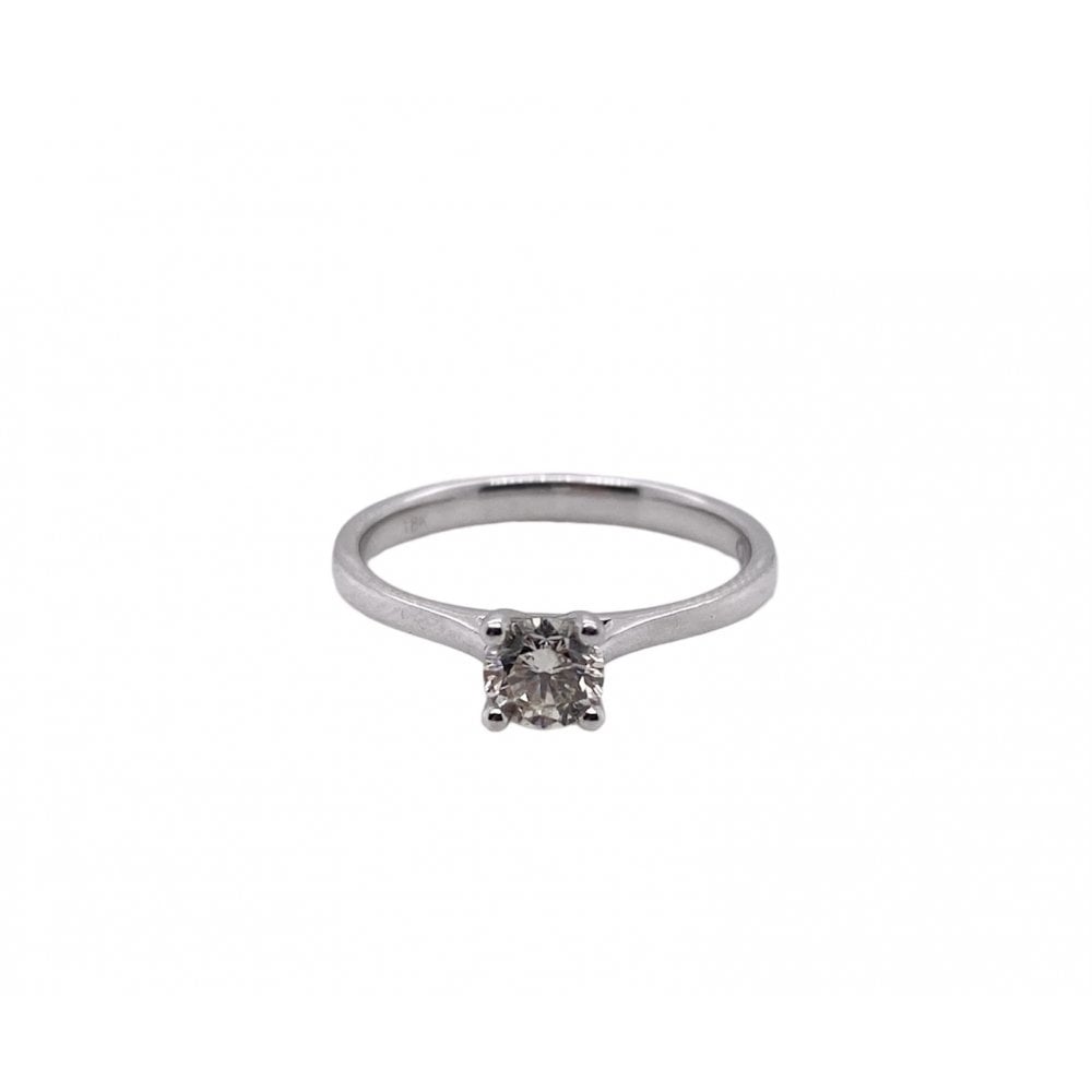 18ct White Gold Diamond Solitaire Engagement Ring 0.50ct.