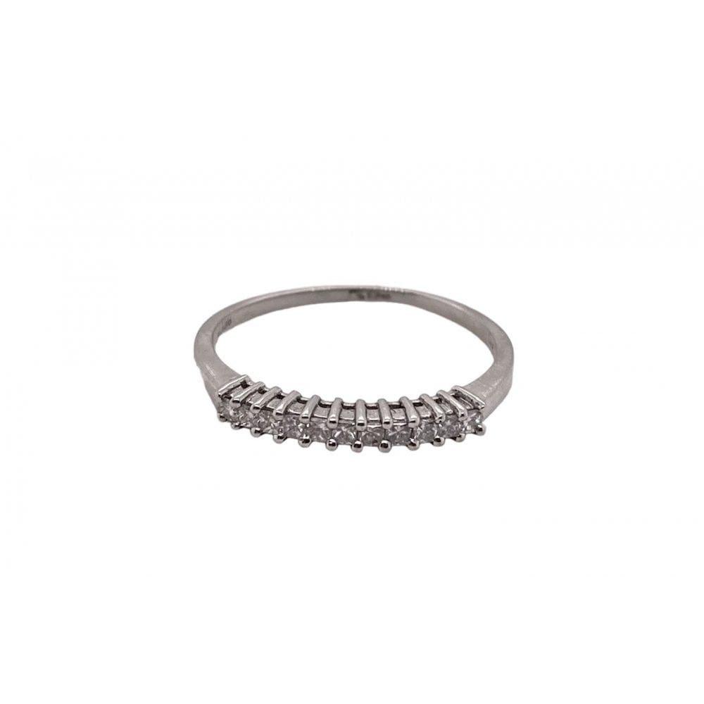 Platinum Eleven Stone Diamond Half Eternity Ring 0.23ct