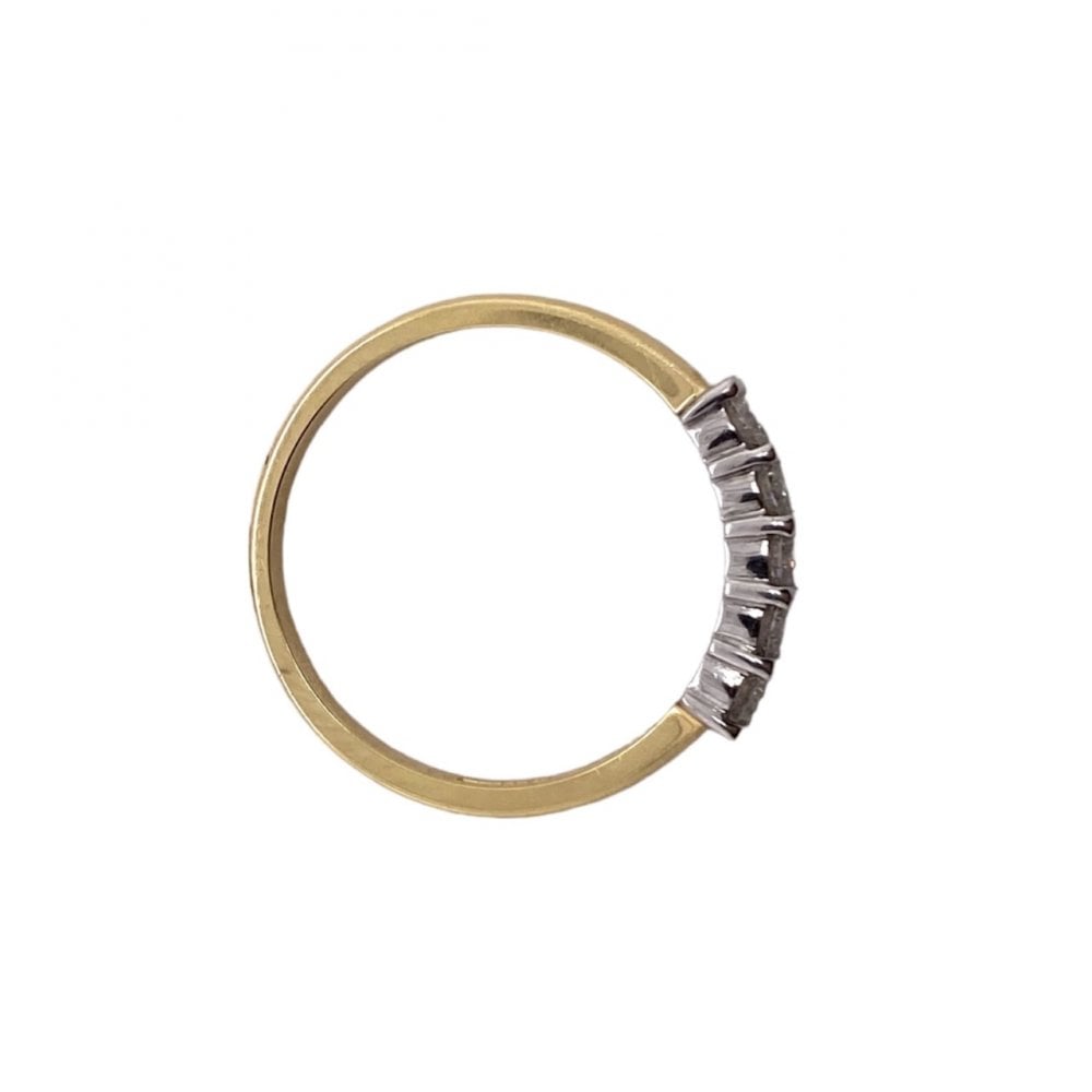 18ct Gold Diamond Half Eternity Ring Bar Set