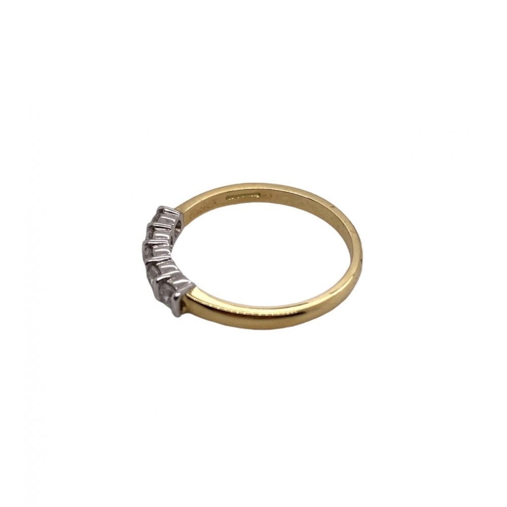 18ct Gold Diamond Half Eternity Ring Bar Set