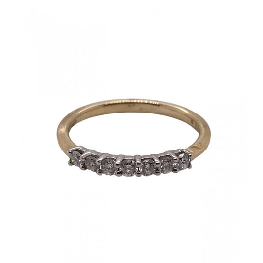 Rigby Jewellers 9ct Yellow Gold  Half Eterinty Diamond Ring