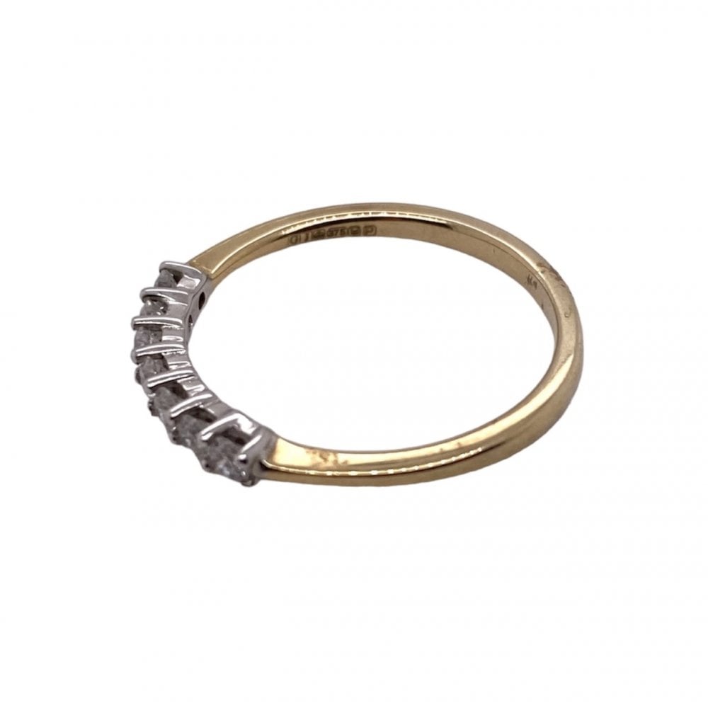Rigby Jewellers 9ct Yellow Gold  Half Eterinty Diamond Ring