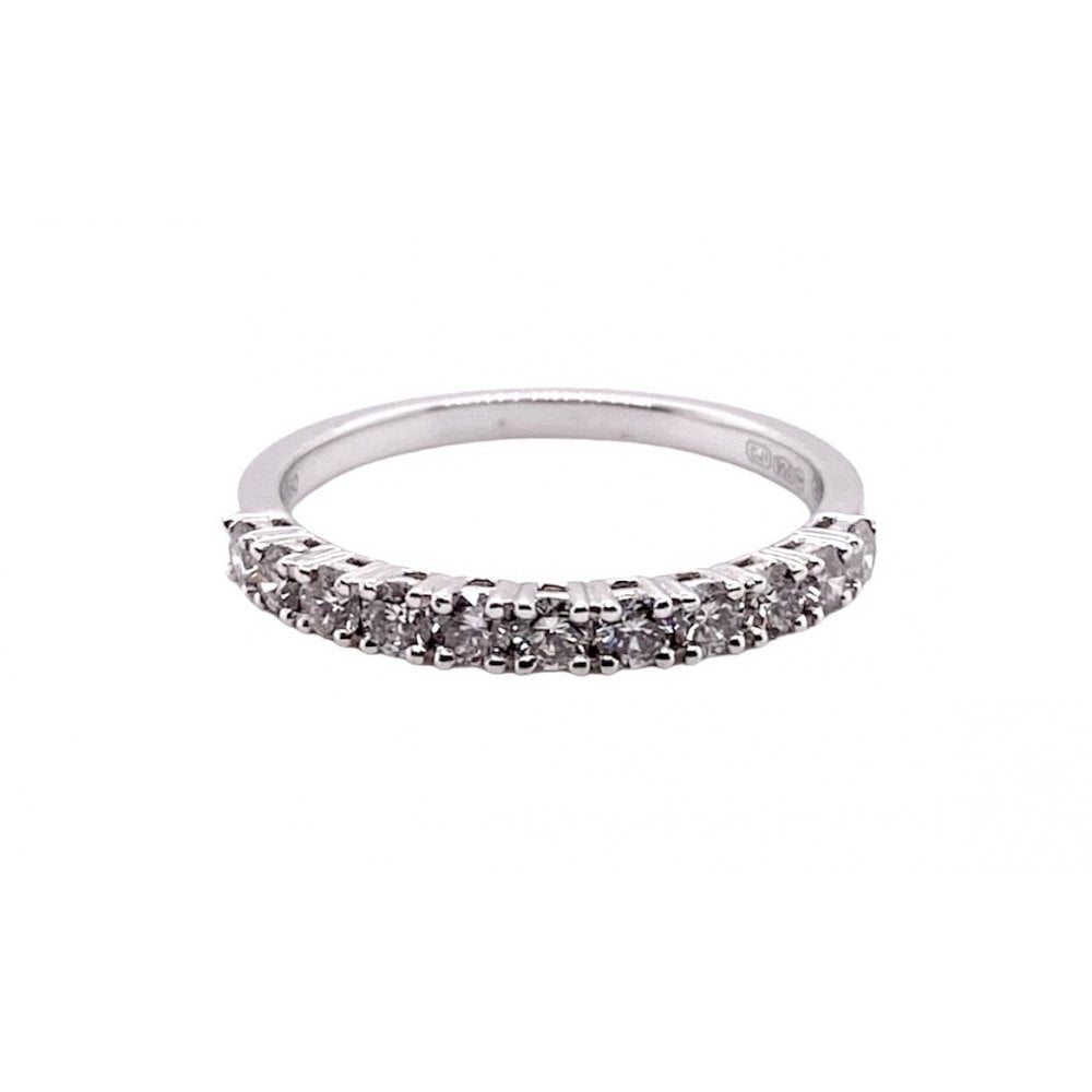 Platinum Ladies Diamond Half Eternity Ring 0.4 Carat