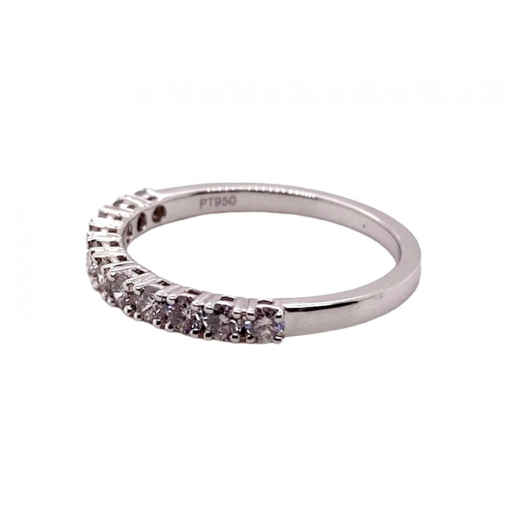 Platinum Ladies Diamond Half Eternity Ring 0.4 Carat
