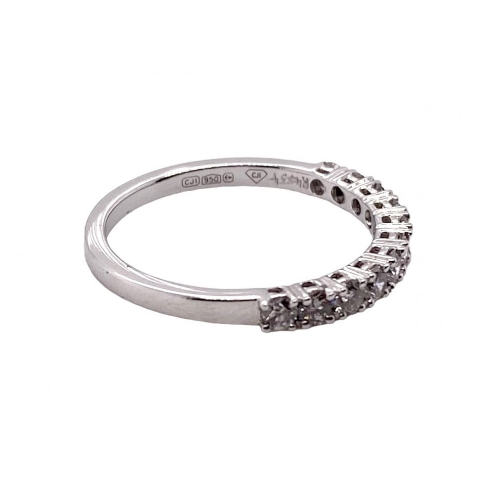 Platinum Ladies Diamond Half Eternity Ring 0.4 Carat