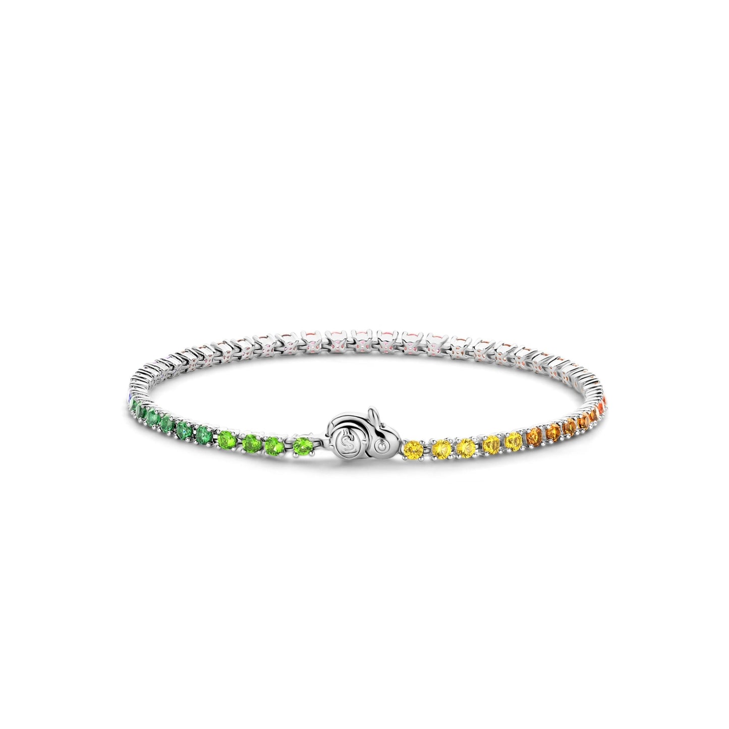 Sterling Silver Rainbow Tennis Bracelet 2995MC