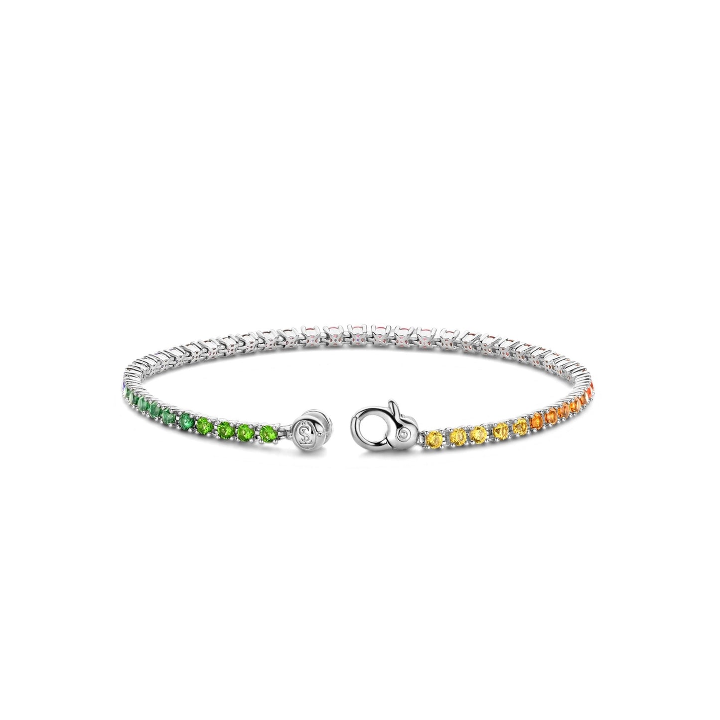 Sterling Silver Rainbow Tennis Bracelet 2995MC