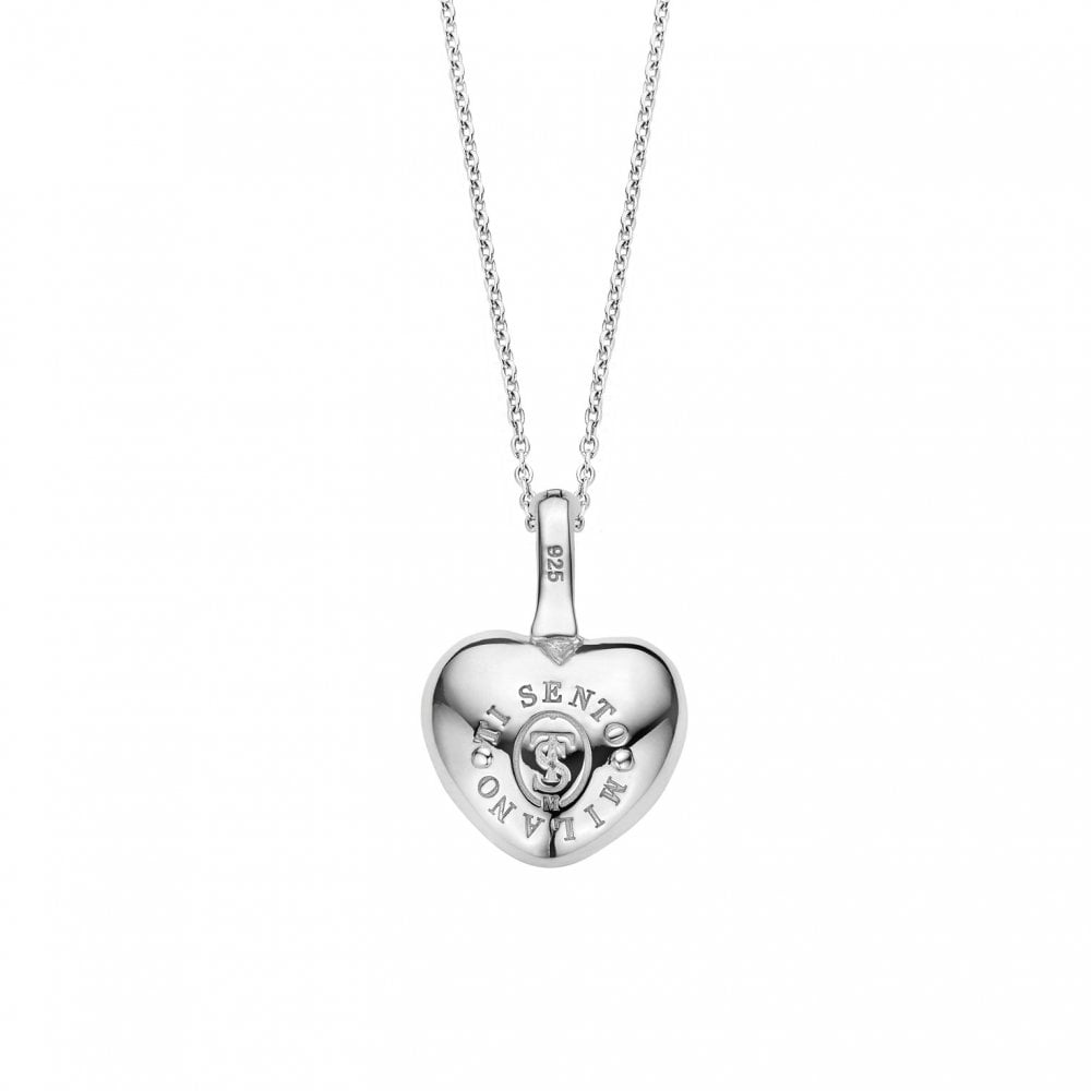 Ti Sento Sterling Silver Ladies Cubic Zirconia Heart Pendant 6745SI