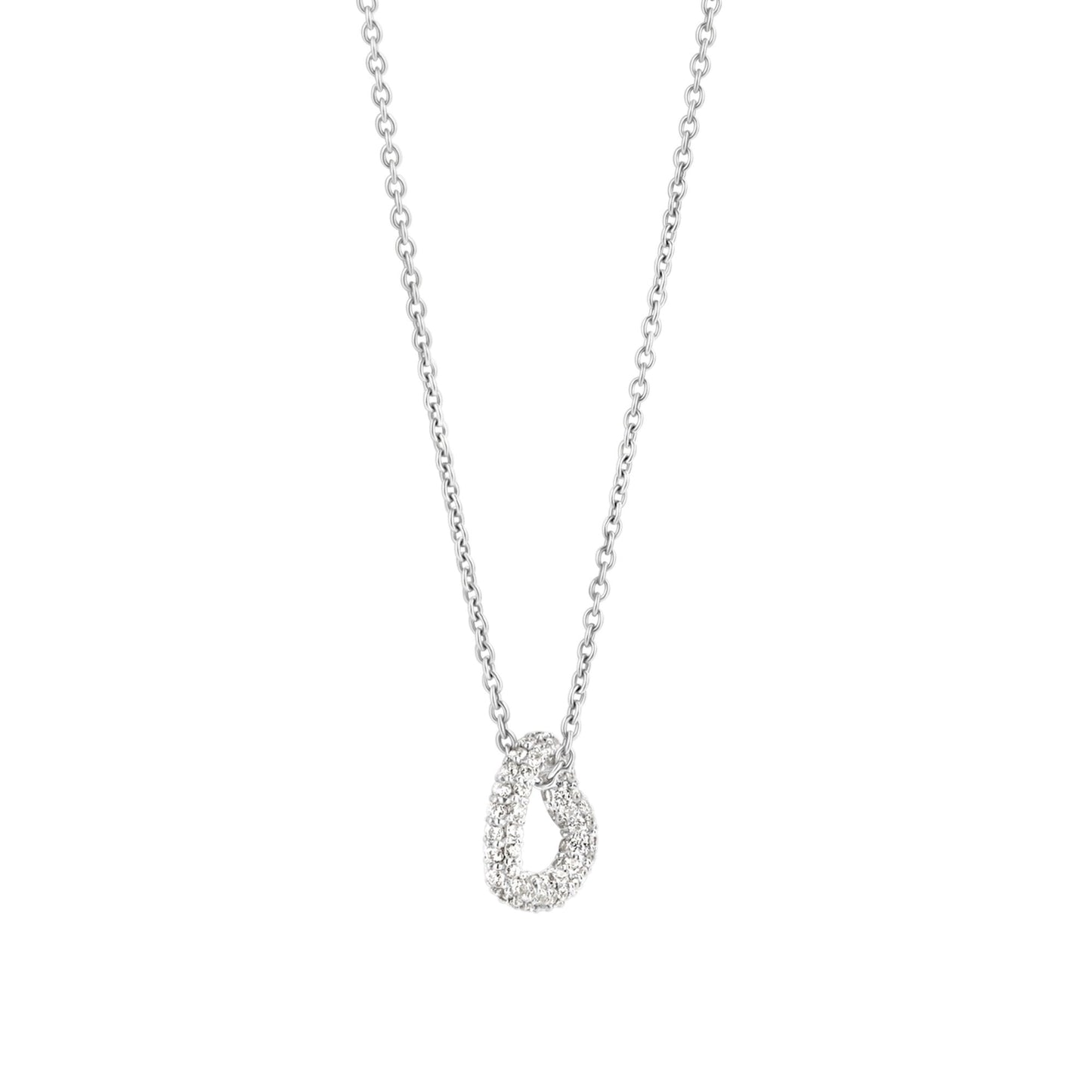 Ti Sento Sterling Silver CZ Heart Pendant 34022ZI