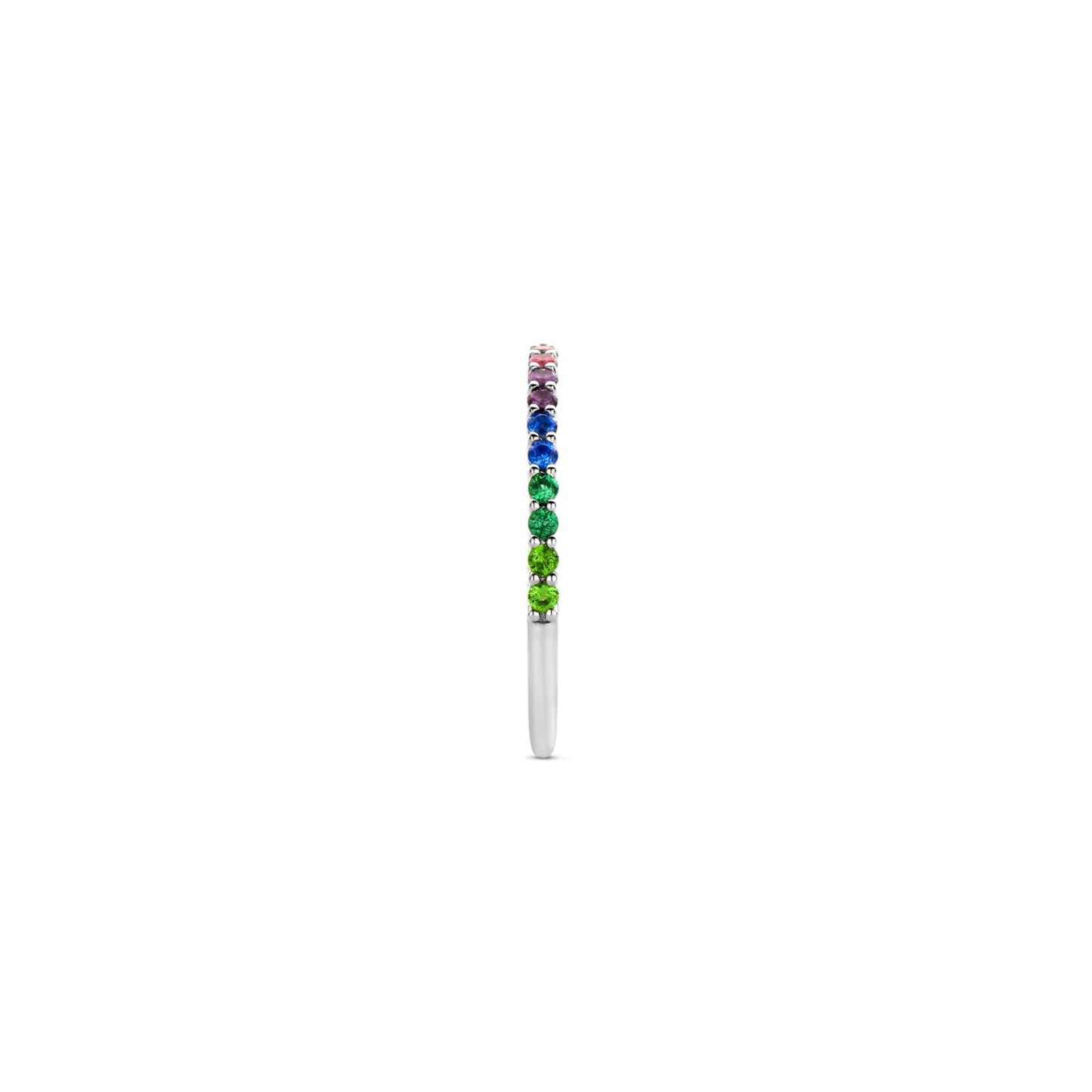 Ti Sento Sterling Silver CZ Raindow Ring 12268MC