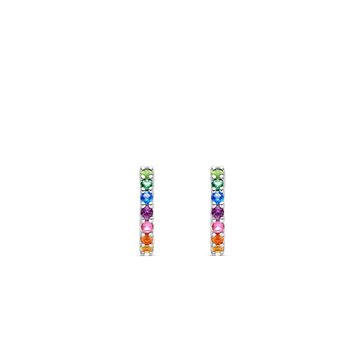 Ti Sento Sterling Silver Rainbow Hoop Earrings 7906MC